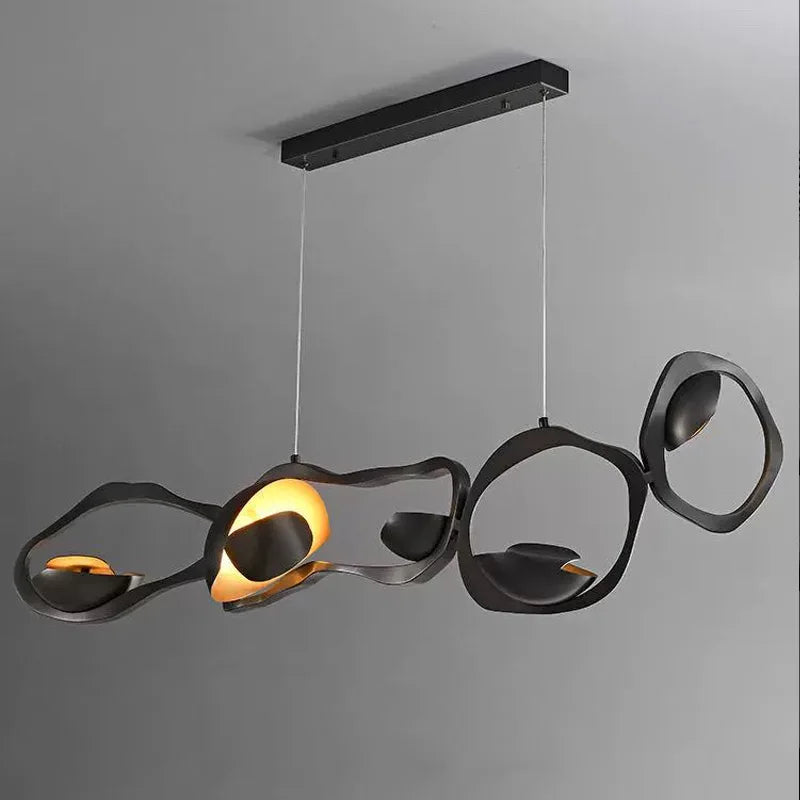 Modern LED home interior lighting ceiling chandelier, metal lustre, dimmable, suitable for living room lighting