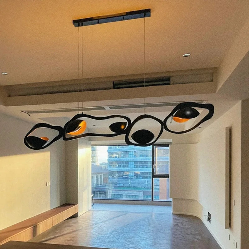 Modern LED home interior lighting ceiling chandelier, metal lustre, dimmable, suitable for living room lighting